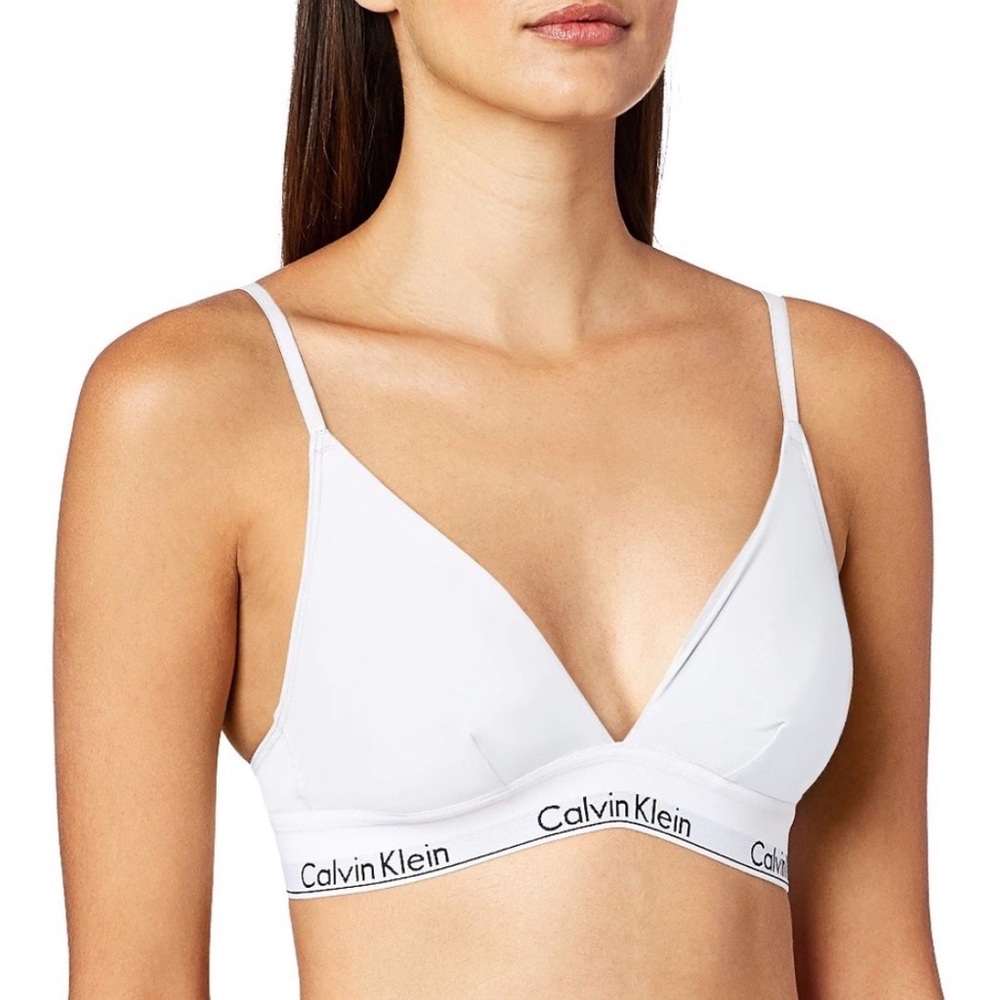 Calvin Klein White Wireless Soft Triangle Bralette